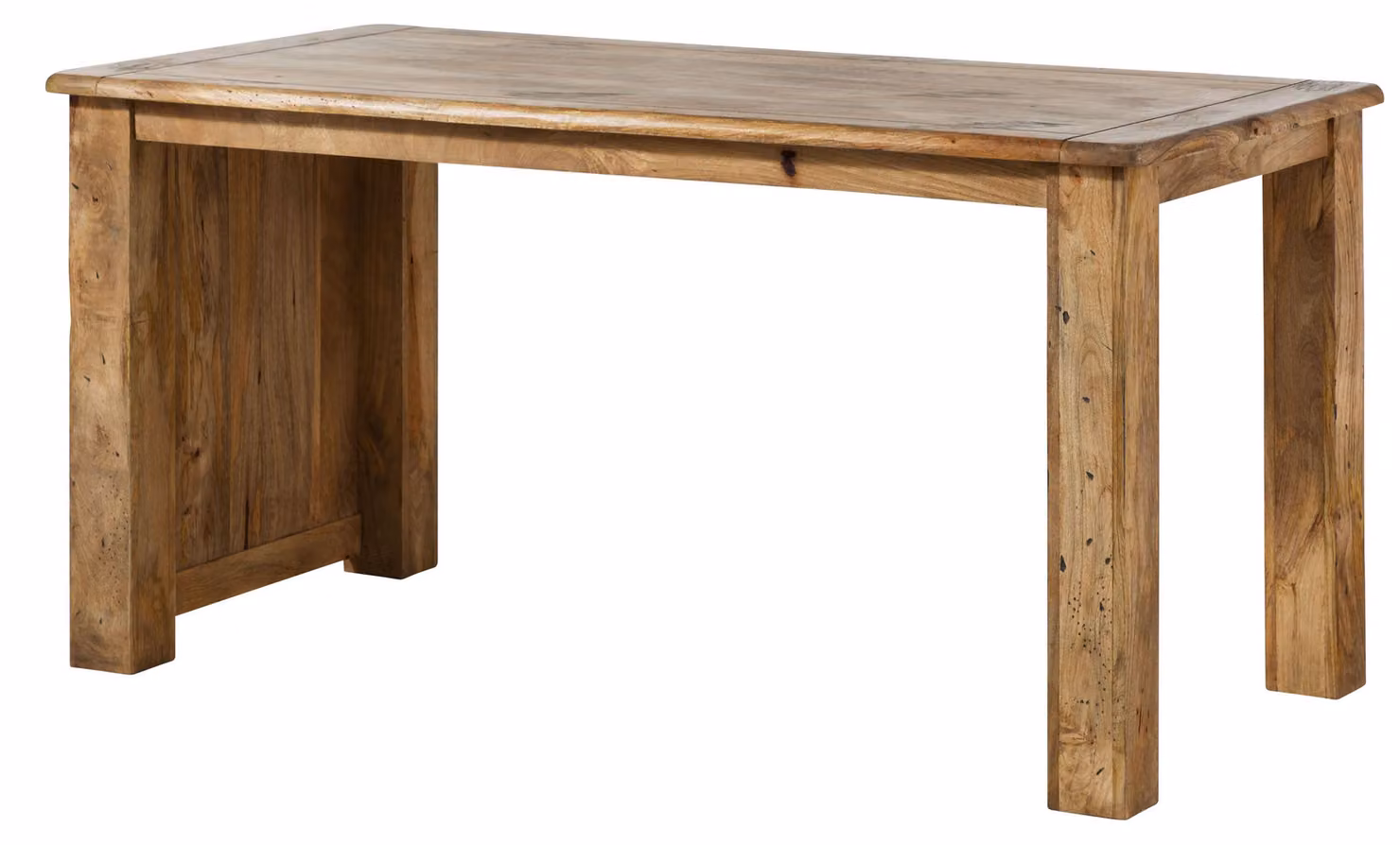 MASSIVMOEBEL24 | Schreibtisch Mango 160x80x80 natur lackiert RAILWAY #1004