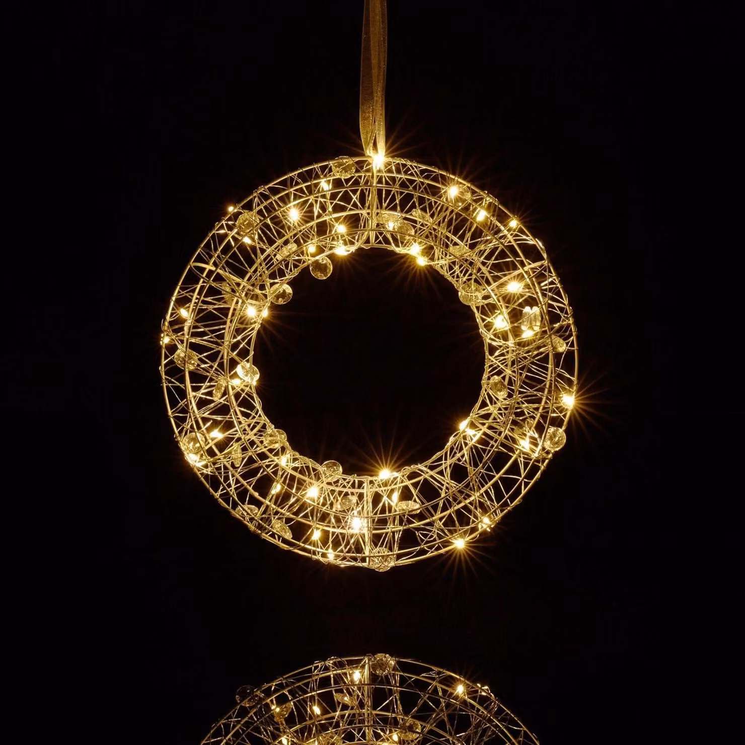 Ghirlanda luminosa a LED, 25 cm - Bianco caldo, uso interno