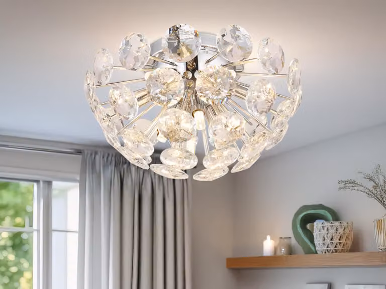 Lampada da soffitto VIRINA argento, Ø 39 cm