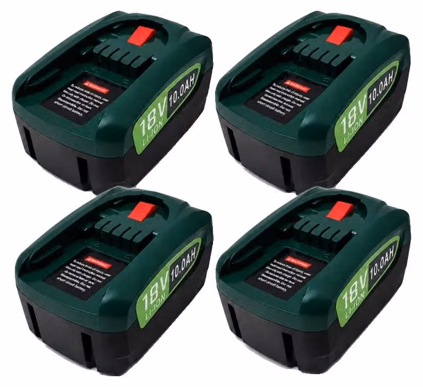 Batterie di ricambio, 18V, capacità 10,0 Ah, modello BS-18V 10.0AH - confezione da 4 pezzi