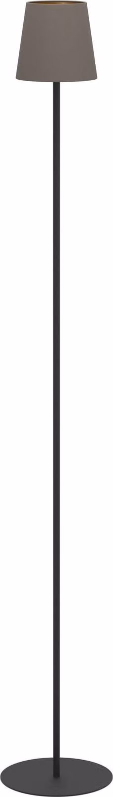 Lampada da terra Fiorana 1 x E14/40W paralume tessile nero capuccino