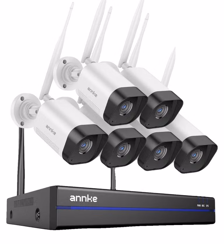 Sistema di telecamere di sicurezza CCTV wireless, risoluzione 8MP, audio bidirezionale, 6 telecamere da 8MP, senza fili