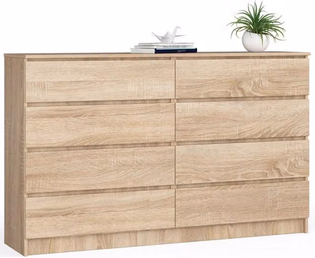 Cassettiera AKORD K160 Sonoma Quercia 160 cm 8 cassetti 160x40x99 cm