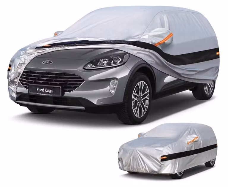 Copertura per auto SUV, 10 strati, impermeabile, per Ford Kuga (2012-2025), colore argento