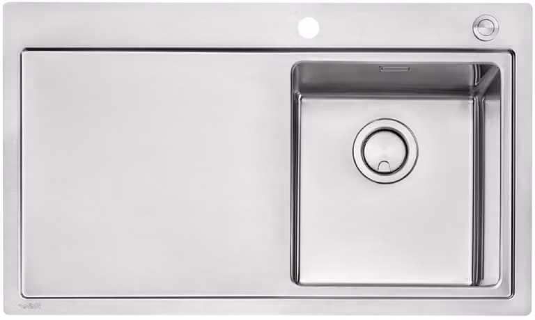 NABER 1014040 CORNO ORA lavello con vasca a destra e comando a pulsante / larghezza mobile 45 / acciaio inox