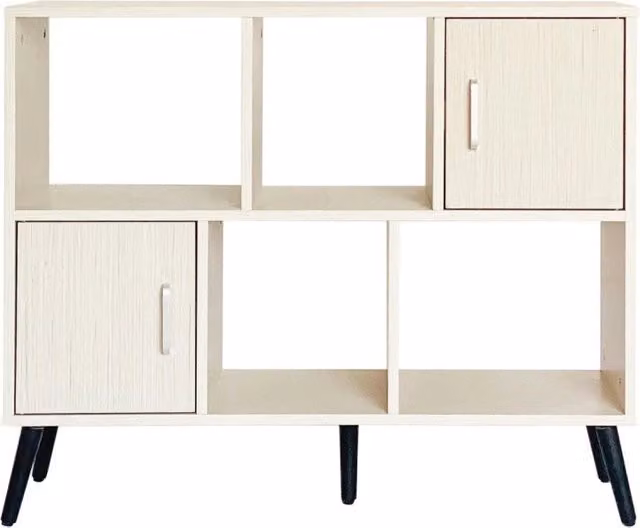Mobiletto Phoenix Casa Collection Bianco e Legno L: 90 cm, P: 30 cm, H: 75 cm