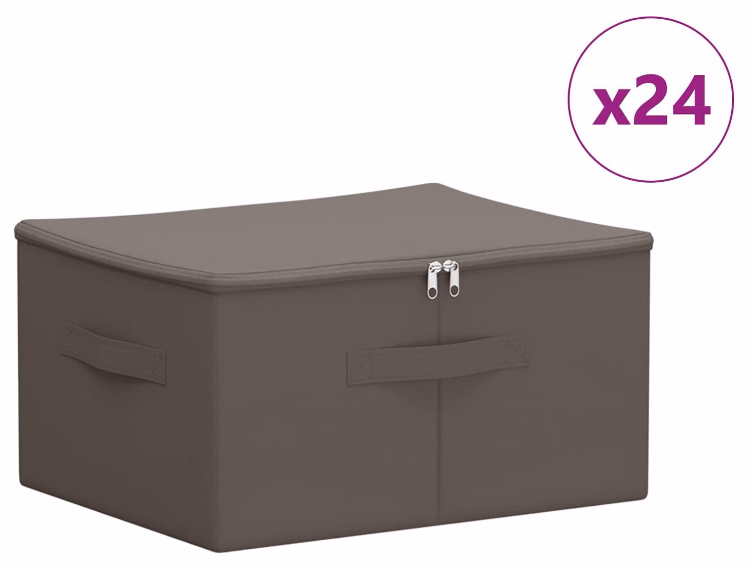 Scatola di Stoccaggio 24 pcs Grigio 50 x 30 x 25 cm