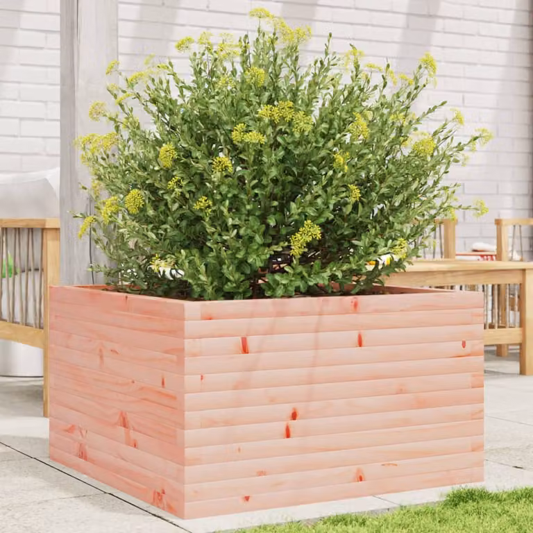 vidaXL Fioriera da Giardino in Legno Massello di Douglas, Marrone, L/P/H: 80 x 80 x 45,5 cm