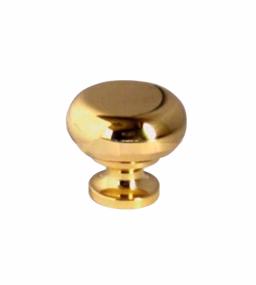 Pomolo Tondo Ottone Lucido  Mm 25