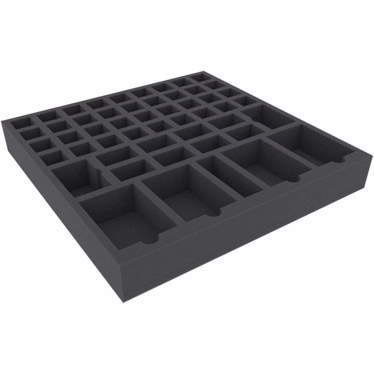 Inserto in schiuma 370x370x50 mm per scatole per giochi da tavolo, 51 scomparti