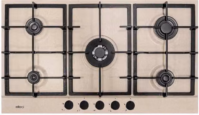 Piani cottura da incasso elleci Style 90 TCC 5 fuochi Granitek 51 Avena PGSS90251CNG