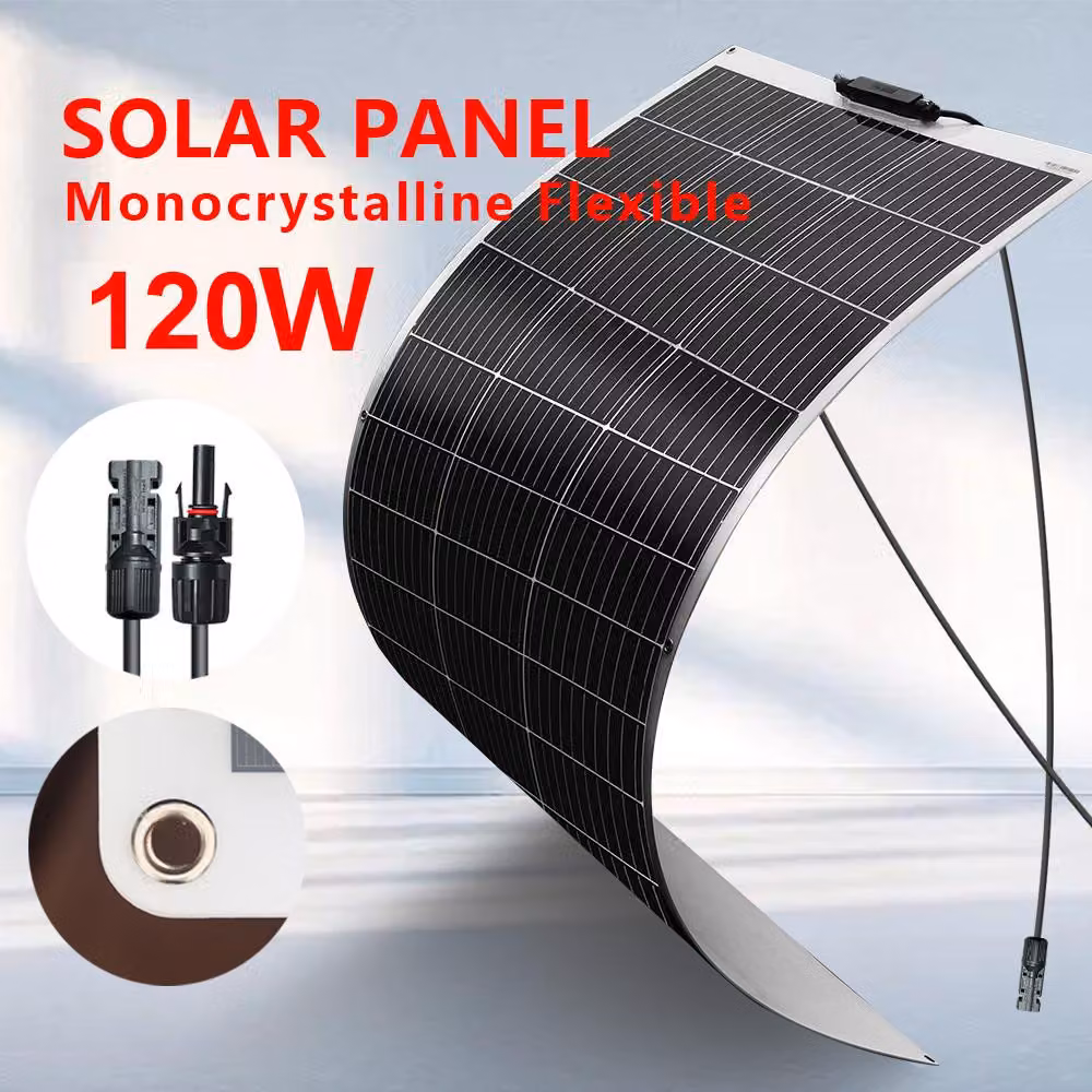 Pannello solare semi-flessibile da 240W - Silicio monocristallino - Adatto per uso esterno e camper