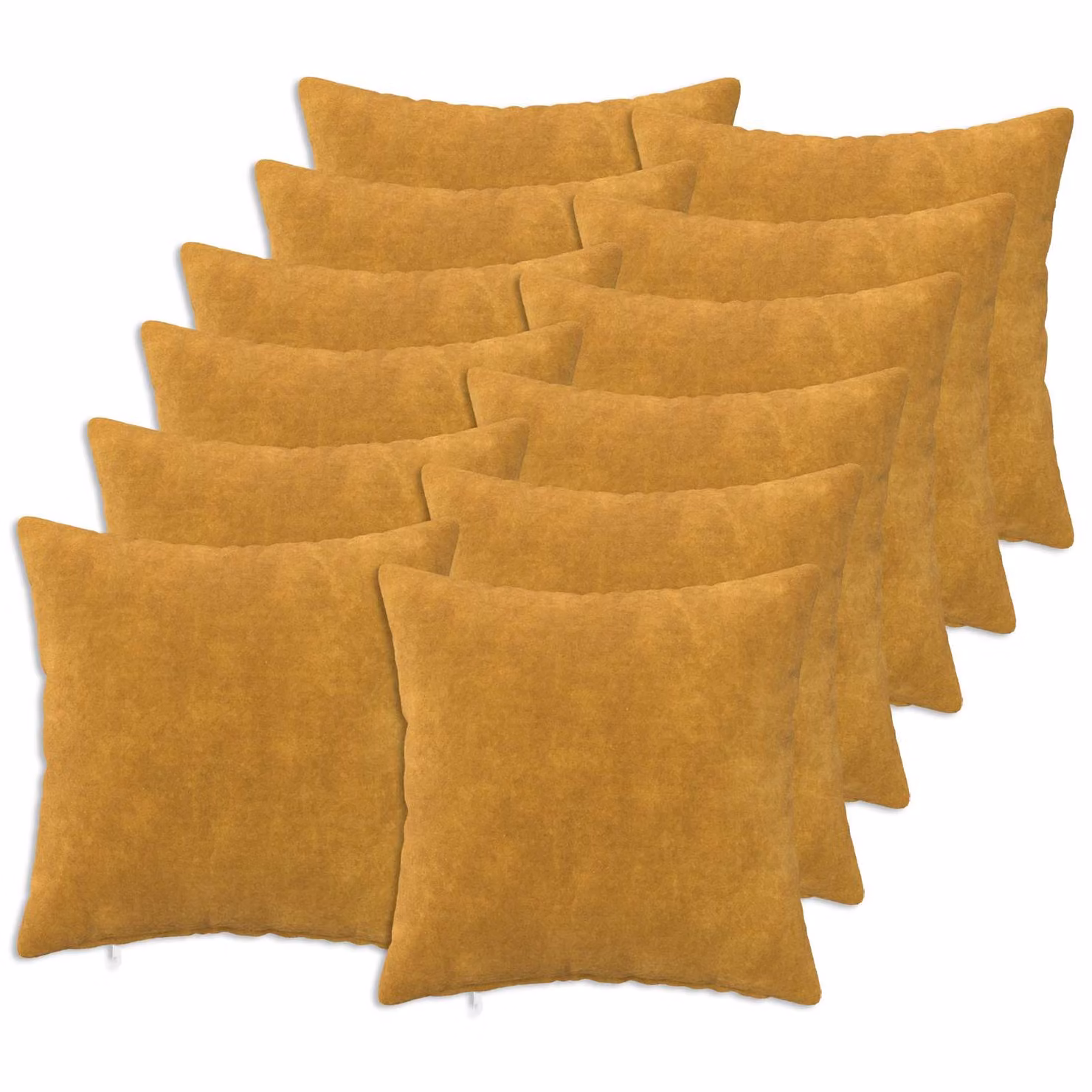vidaXL Cuscino con cuscino HEERLEN 12 pz Giallo Fleece in microfibra