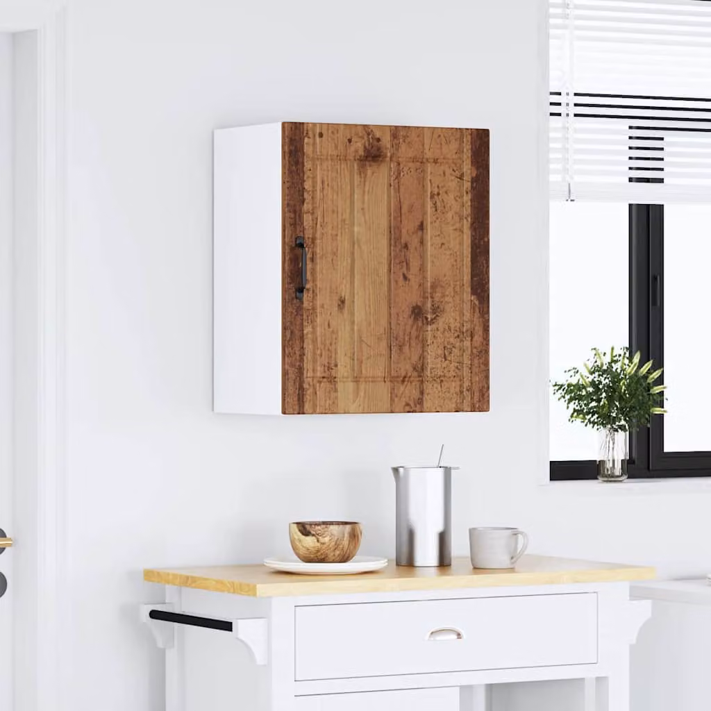 Pensile da cucina moderno vidaXL Lucca in legno e vetro marrone L/P/H: 60 x 31 x 50 cm