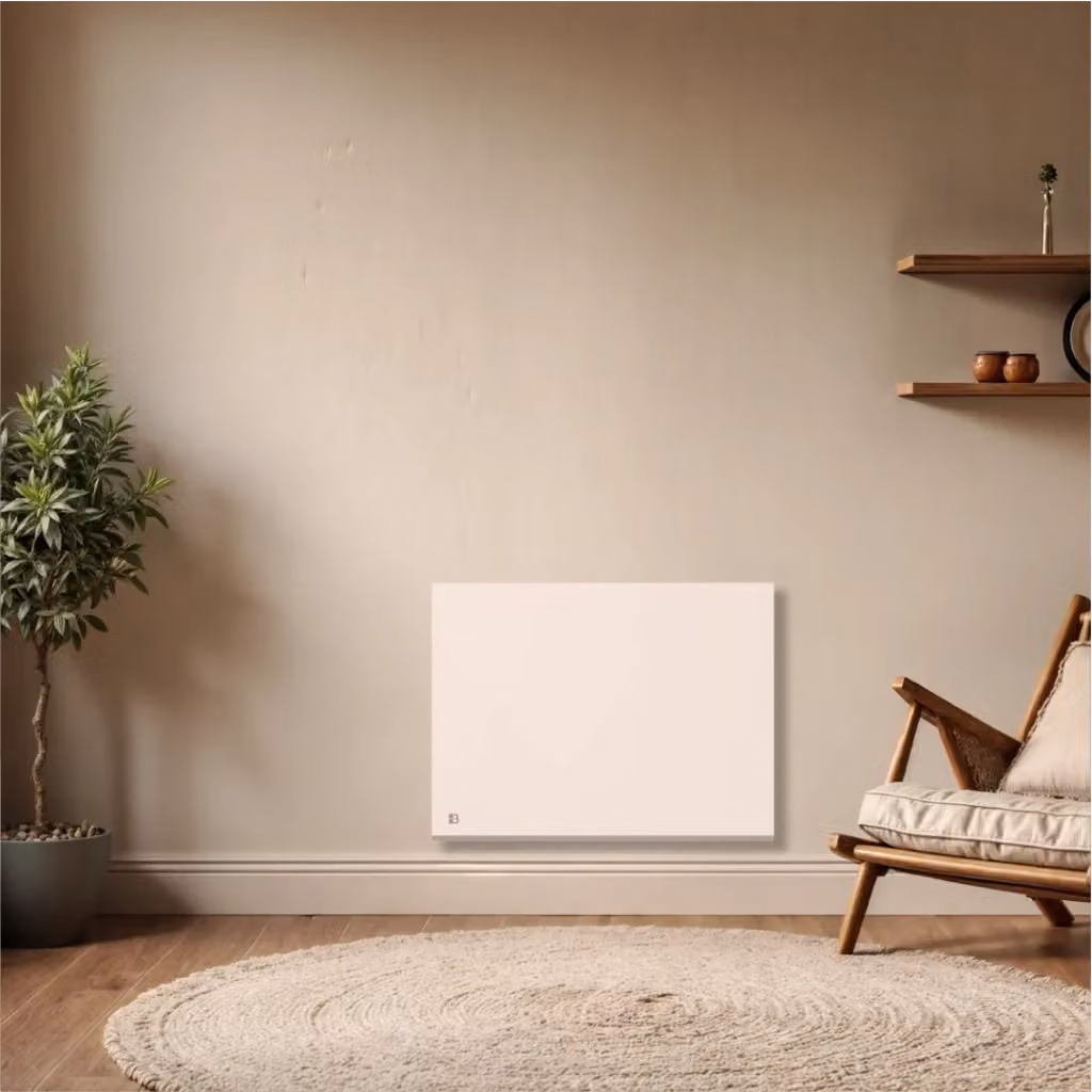 Radiatore elettrico Bestherm NESSA CONNECT Wi-Fi con inerzia secca in ceramica, 1000W, Bianco
