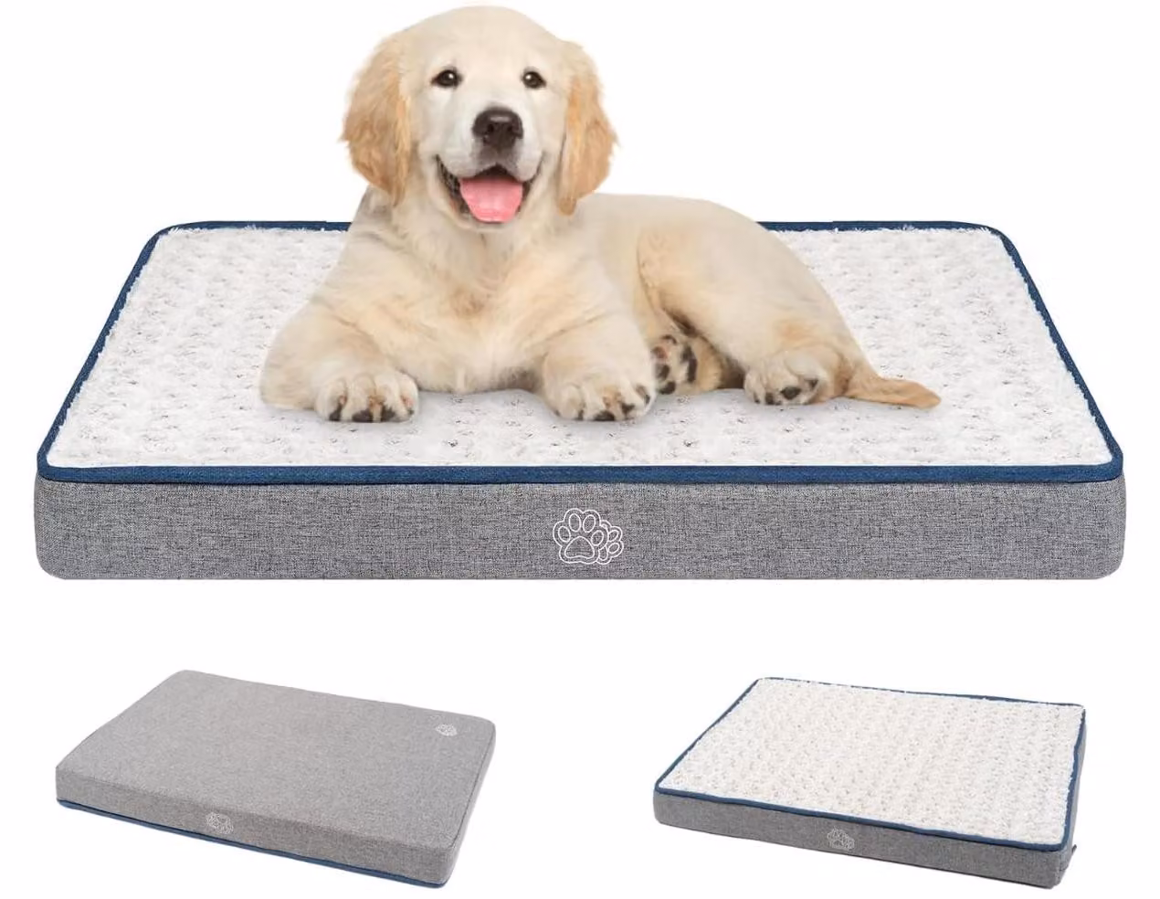 Cuccia per cani reversibile - Dimensioni: 76x50x7,5 cm - Copertura lavabile - Confortevole - Adatta a cani di piccola, media e grande taglia - Stabile