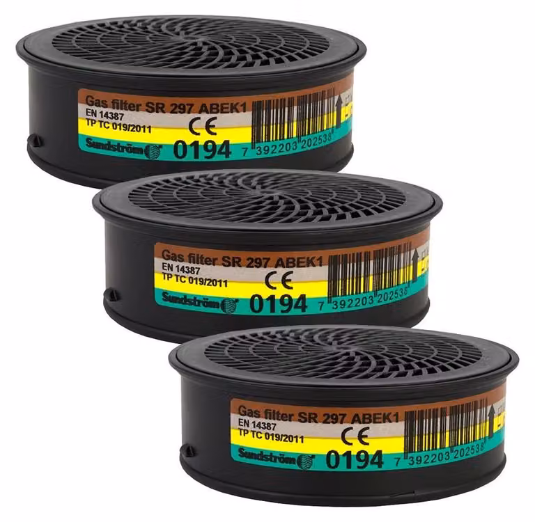 Filtro per gas SR 297, classe ABEK1, per protezione respiratoria