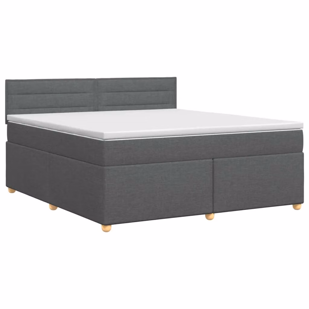 Letto box spring con materasso ibrido vidaXL Grigio e Bianco L/P: 140 x 190 cm – 2