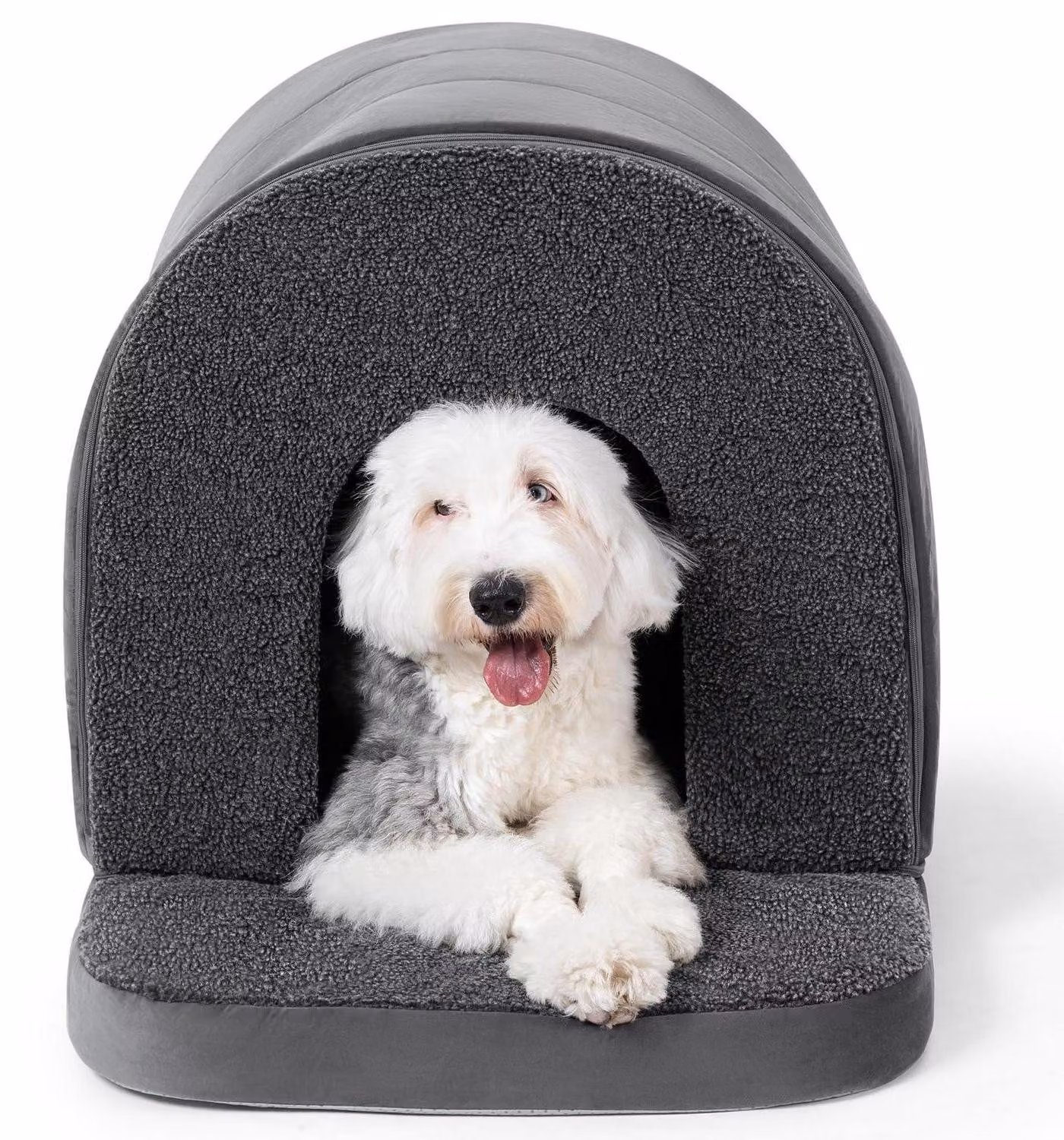 Cuccia ortopedica per cani, da interno, 104x68 cm, grigio antracite, taglia XL