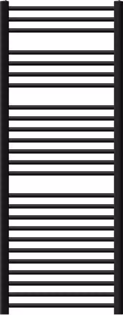 Riscaldamento per bagno Sahara 600x1500 mm nero opaco curvo con connessione laterale LuxeBath