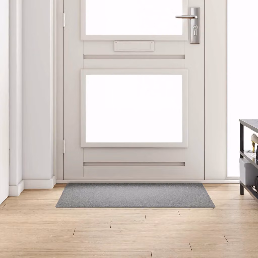 vidaXL Runner in Moquette Grigio chiaro, 100 x 100 cm, antiscivolo e lavabile