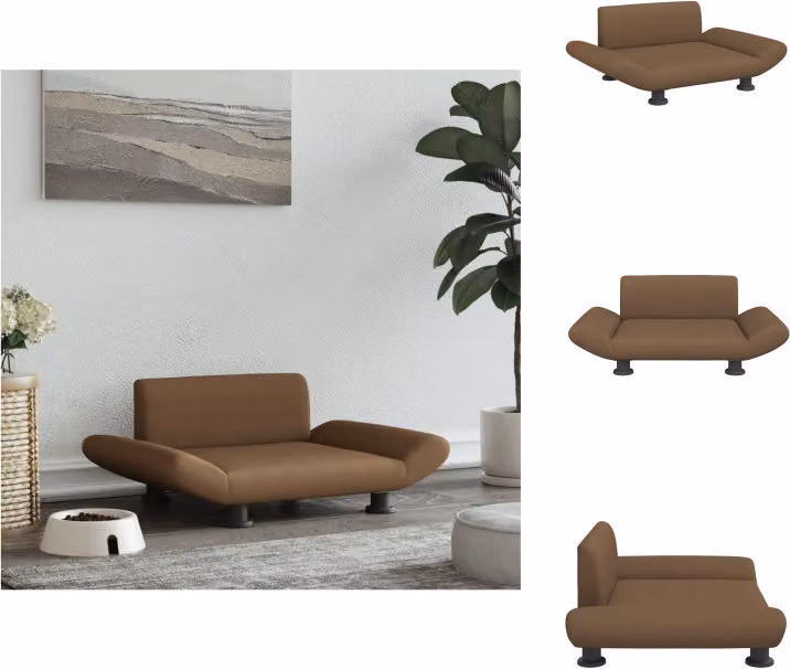 vidaXL Letto per cani marrone 70x45x28 cm in tessuto - Letti per cani