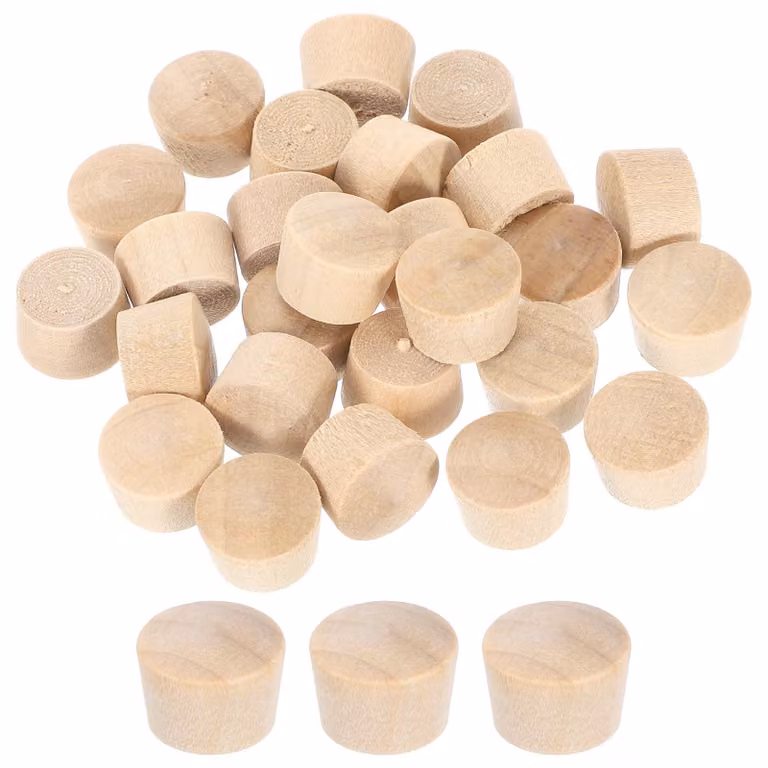 Tasselli in legno, 26 pezzi, 11 mm, testa piatta, adatti per legno duro, per mobili