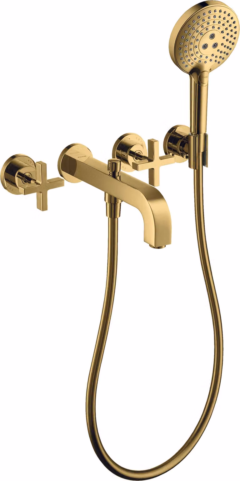 hansgrohe AXOR Citterio Mélangeur bain 3 trous avec poignées croisées, 39447990, 39447990