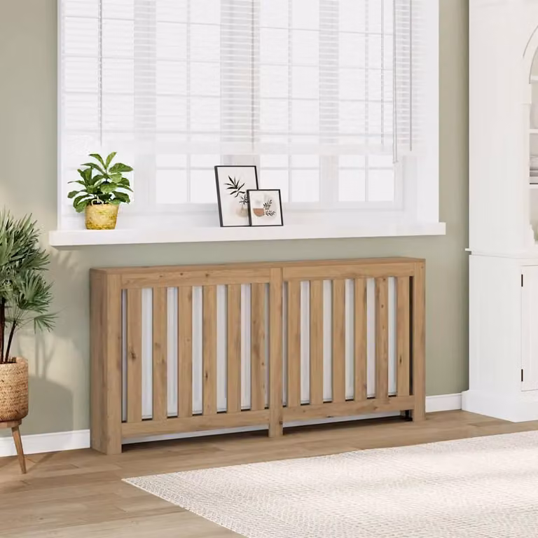 Copertura per radiatori vidaXL in legno MDF color marrone L: 175 cm, P: 20 cm, H: 82 cm