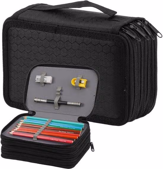 Grande astuccio a 4 scomparti, 72 scomparti, per l'ufficio, l'arte, i viaggi