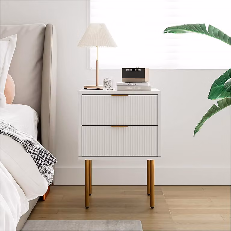 Comodino con 2 cassetti, moderno