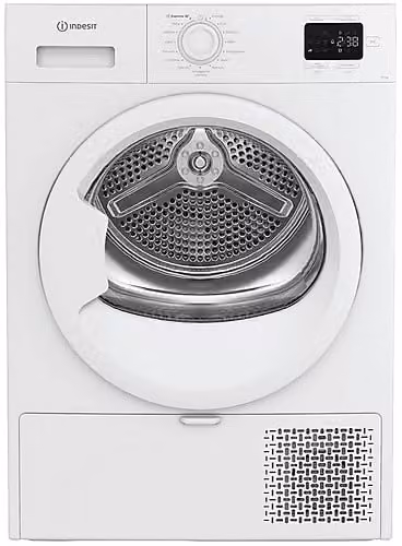 Asciugatrice a pompa di calore Indesit YD 103D WW IT A, capacità 10 kg, Classe D, Bianco, Profondità: 60,7 cm