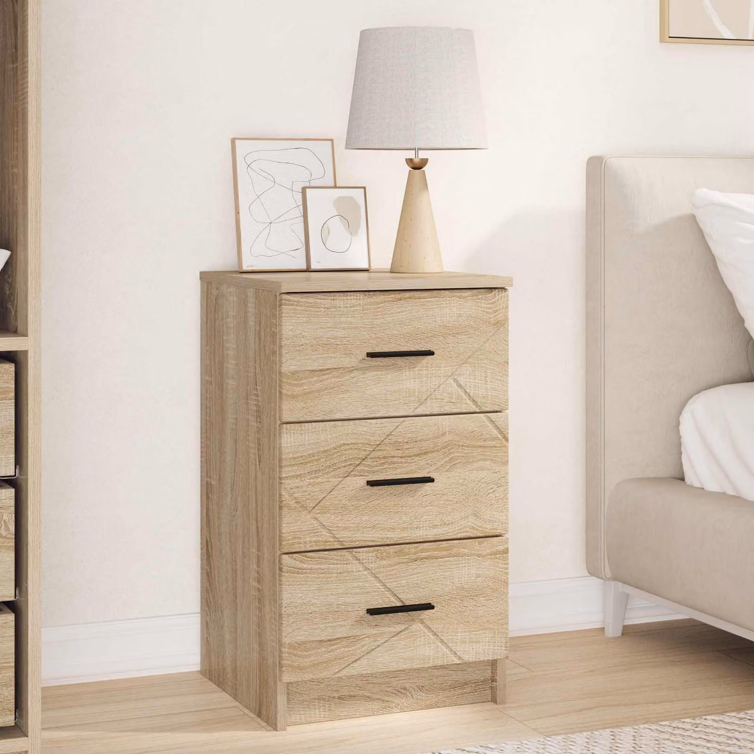 Armadio da notte vidaXL in rovere sonoma, L/P/H: 38 x 38 x 66 cm
