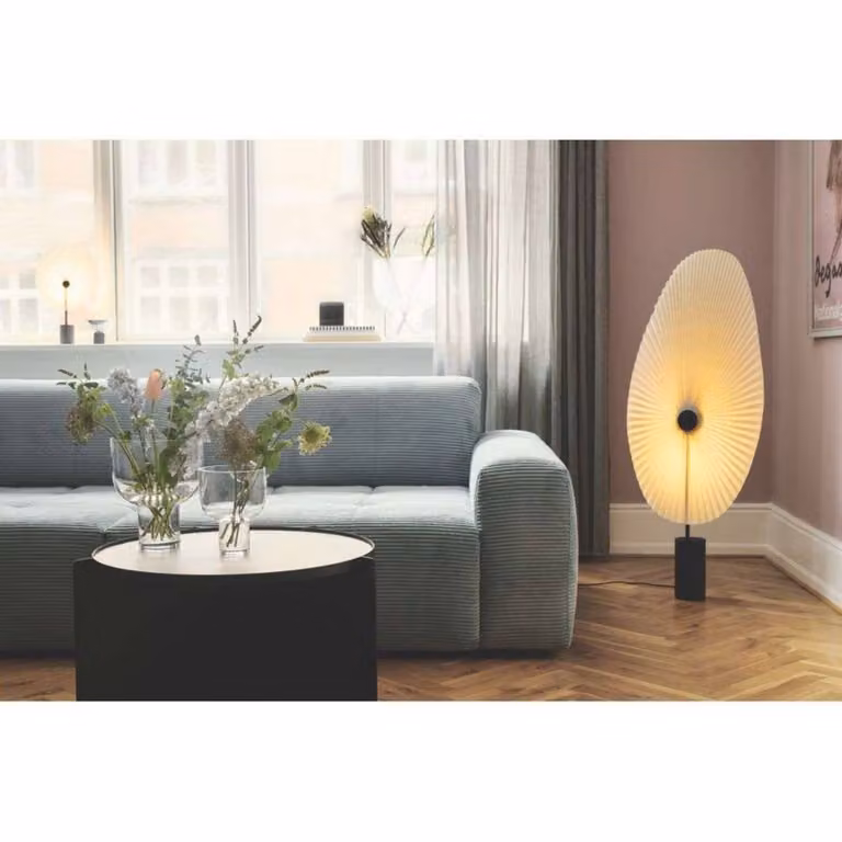 GEJST Lampada da terra Liris, dimmerabile, Nero, Soggiorno / Sala da pranzo, Metallo, Design, Lampada da terra