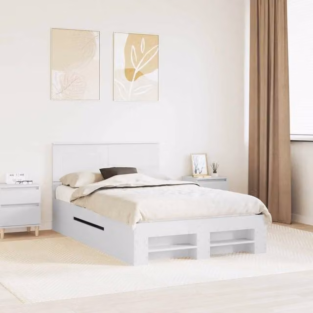 Struttura del letto Bianco 135 x 190 cm Legno ingegnerizzato 3408767