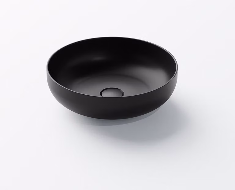 Steinberg Série 440 lavabo à poser, rond, sans trop-plein, 400x400x120mm, SOLIDSurface, 4406120S, 4406120S