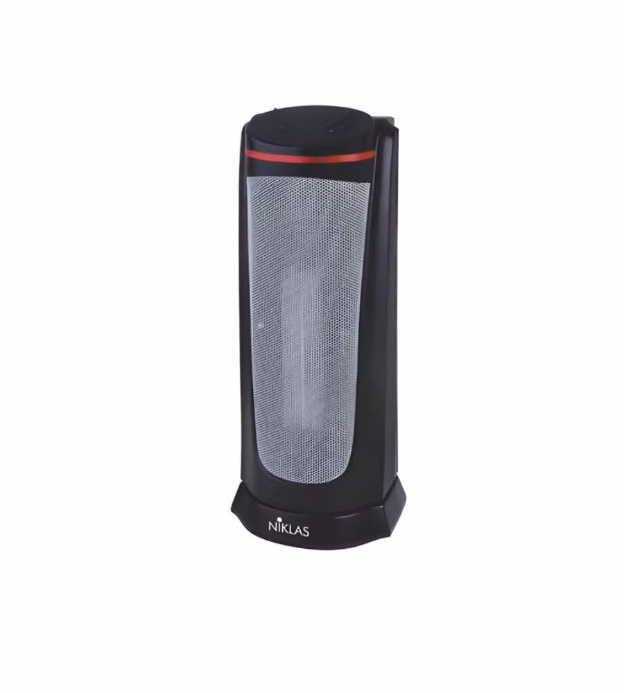 Niklas Termoventilatore Colonna PTC Nero 2000W - Oscillante Silenzioso