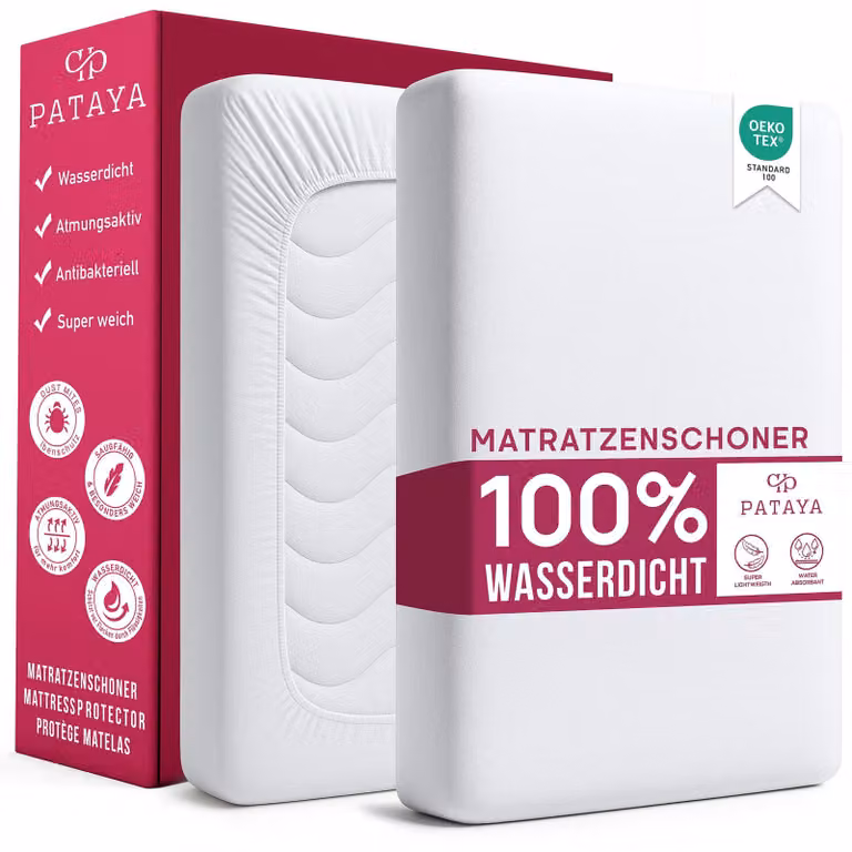Coprimaterasso impermeabile, traspirante, per materassi fino a 30 cm di altezza, dimensioni 160x200 cm, colore bianco
