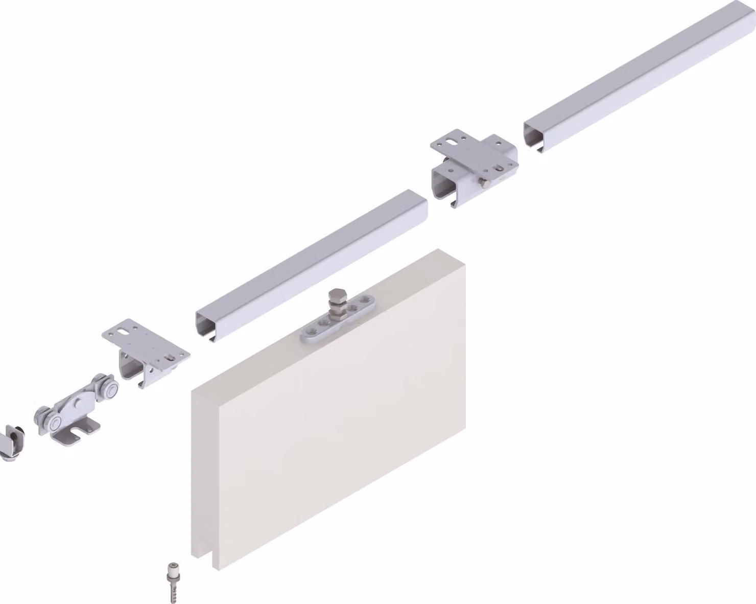 Set di prolunghe per porte scorrevoli Pro 100 soffitto blu zincato l.2000mm