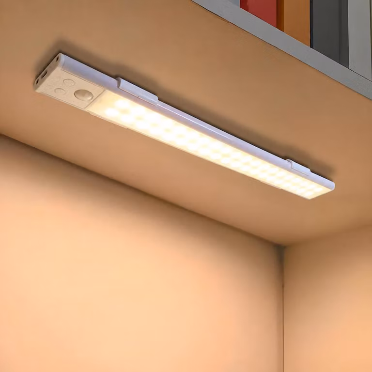 INF Striscia LED con sensore ricaricabile PVC Alluminio 10-50cm per armadi Grigio 50 centimetri