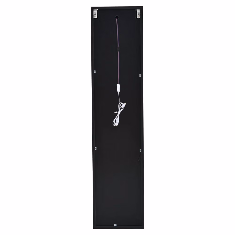 Set mobile TV a parete Minimal di 3 pezzi in nero lucido con luci LED per soggiorno, compatibile con TV fino a 80 pollici – 2