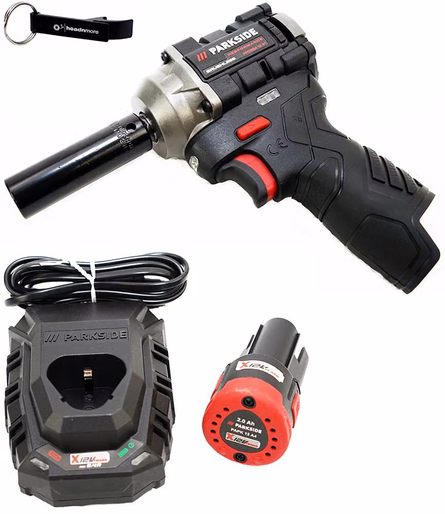 PARKSIDE PERFORMANCE® 12 V 1/2" Avvitatore a percussione a batteria PPDSSA 12-Li incl. batteria (2 Ah) e caricabatteria (2,4 A)
