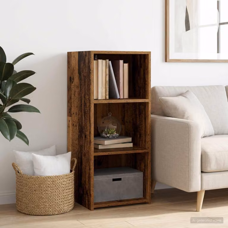 Credenza moderna vidaXL in legno ingegnerizzato marrone L: 40 cm, P: 41 cm, H: 93 cm