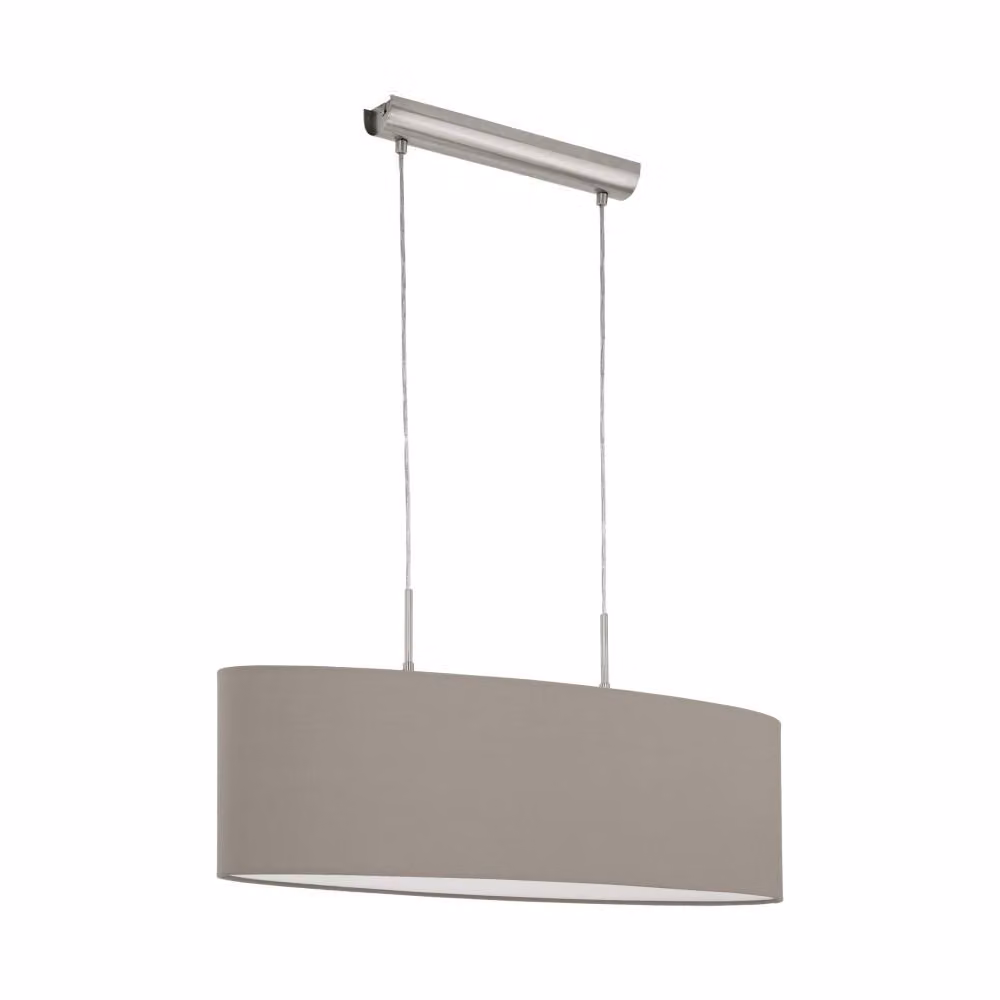 Eglo 31581 Pasteri tavolo da pranzo lampada a sospensione tessile taupe, grigio-marrone