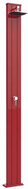 Doccia Solare in Alluminio Spring S Arkema Design Rossa con Miscelatore da 30 Litri Cv-A200/3027