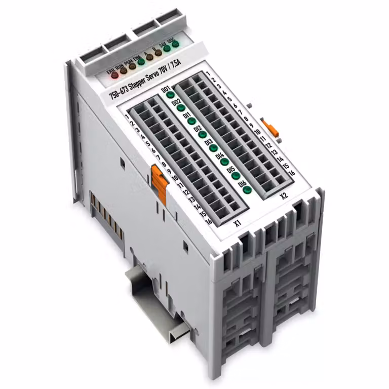Servomotore passo-passo WAGO; 70 V CC; 7,5 A; grigio chiaro 750-673