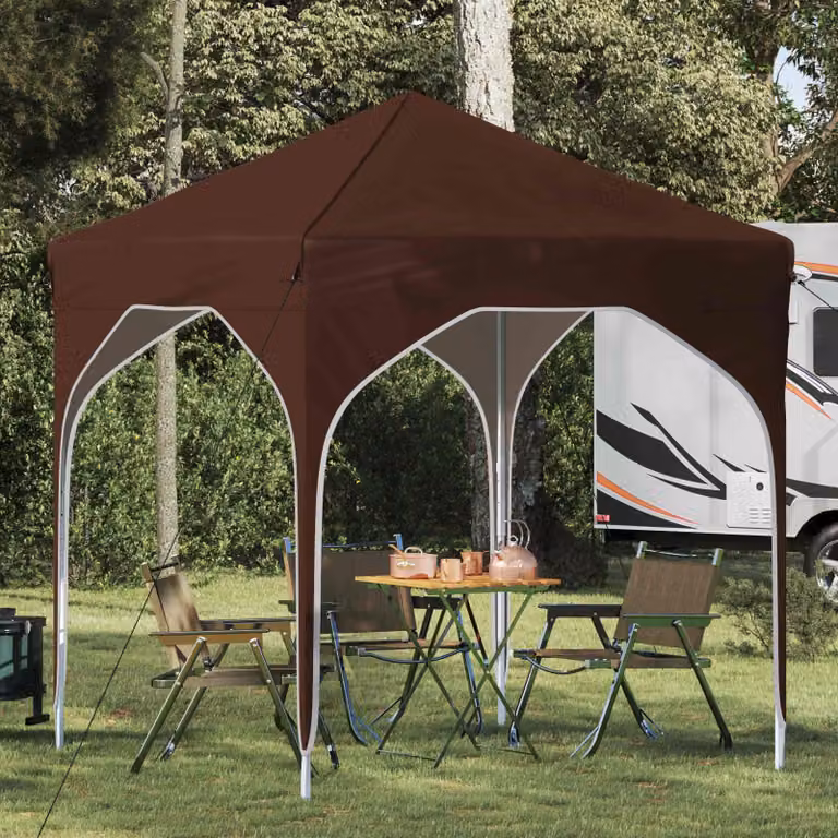 Maison Exclusive - Tenda pop-up per feste, 194 x 194 x 245 cm, colore marrone