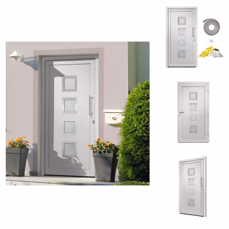 vidaXL Porta d'ingresso bianca 98x200 cm - Porte d'ingresso