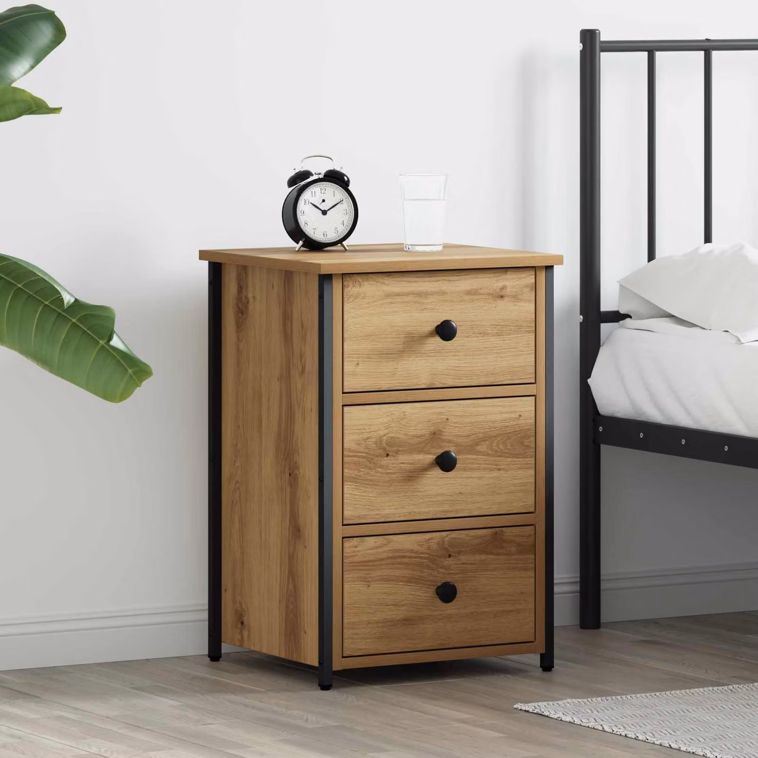 vidaXL Armadio da Notte Moderno Marrone L: 40 cm, P: 36 cm, H: 60 cm