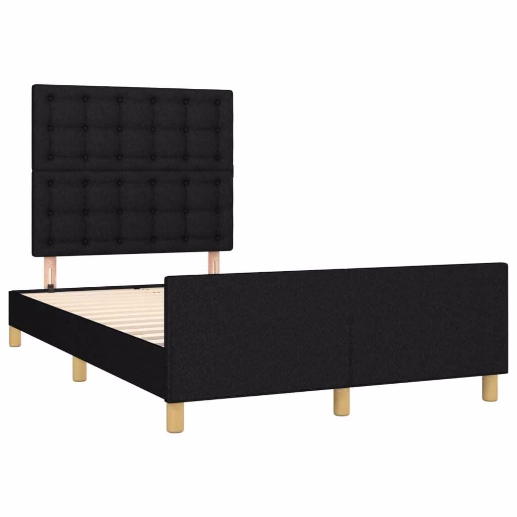 Giroletto senza Materasso Nero 120x200 cm Tessuto